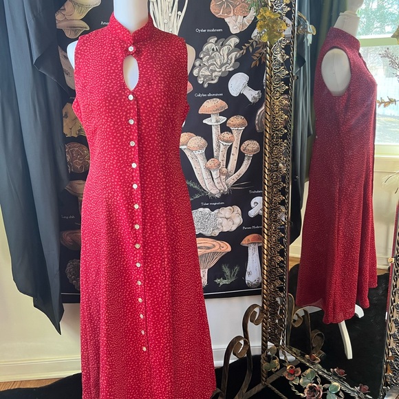 david warren Dresses & Skirts - David Warren dress 8 red vintage